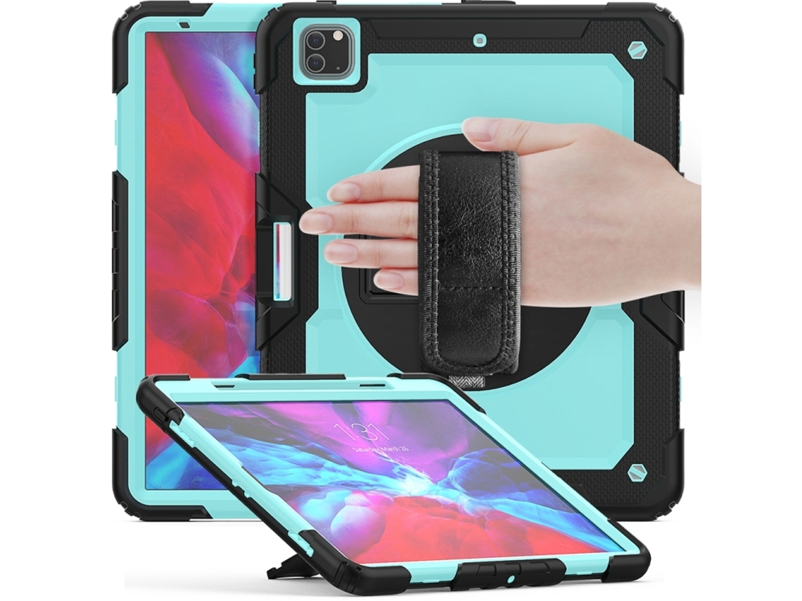 Capa Para Ipad Pro 13 2025/2024 13 Polegadas À Prova De Choque,com Suporte E Alça De Ombroazul Claro + Preto