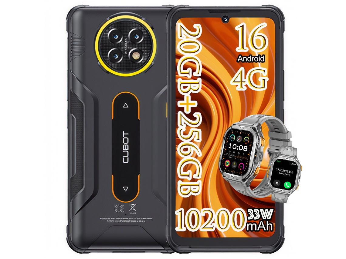 Telemóvel CUBOT Kingkong 11 5G com 16GB+256GB, Bateria 10200mAh, IP68/IP69K