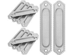 Fomiyes 20-puxadores Embutidos Em Aço Inoxidável 13, 9x3, 1cm Com Design Moderno E Minimalista Para Portas De Armários