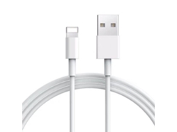 Cable usb de 1 m para carga rápida, eficiente, portátil, de datos a lightning, blanco | S/MARCA