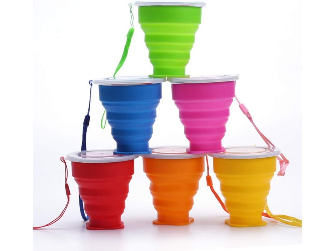 Taça de Viagem Dobrável de 6 Peças Dobrável de Silicone ZYBLSSBB