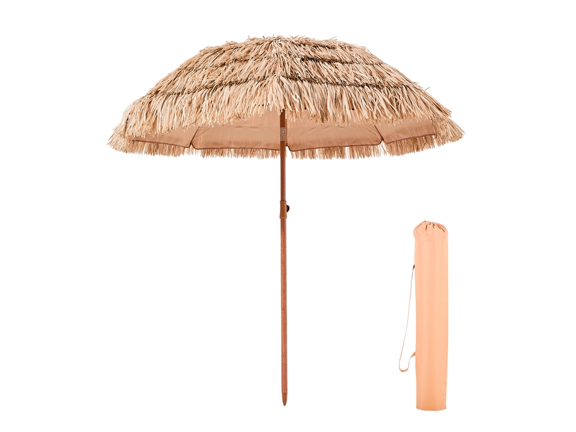 Guarda-sol Tiki Ajustável De Palha Pp De 1981 Mm Da Succebuy Para Praia E Pátio