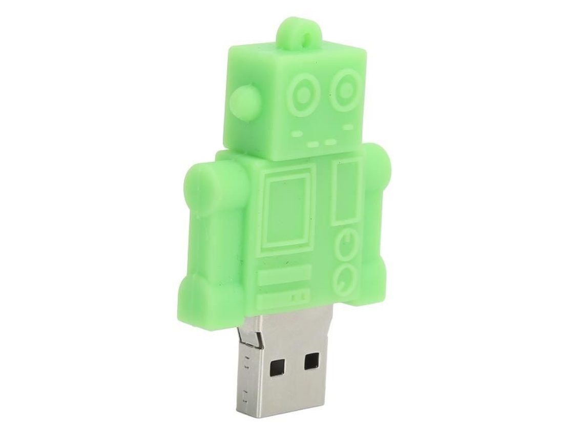 HURRISE Cartoon U Disk Cartoon U Disk Green Robot Appearance High Speed Bulk Storage Flash Computer 64Gb Card