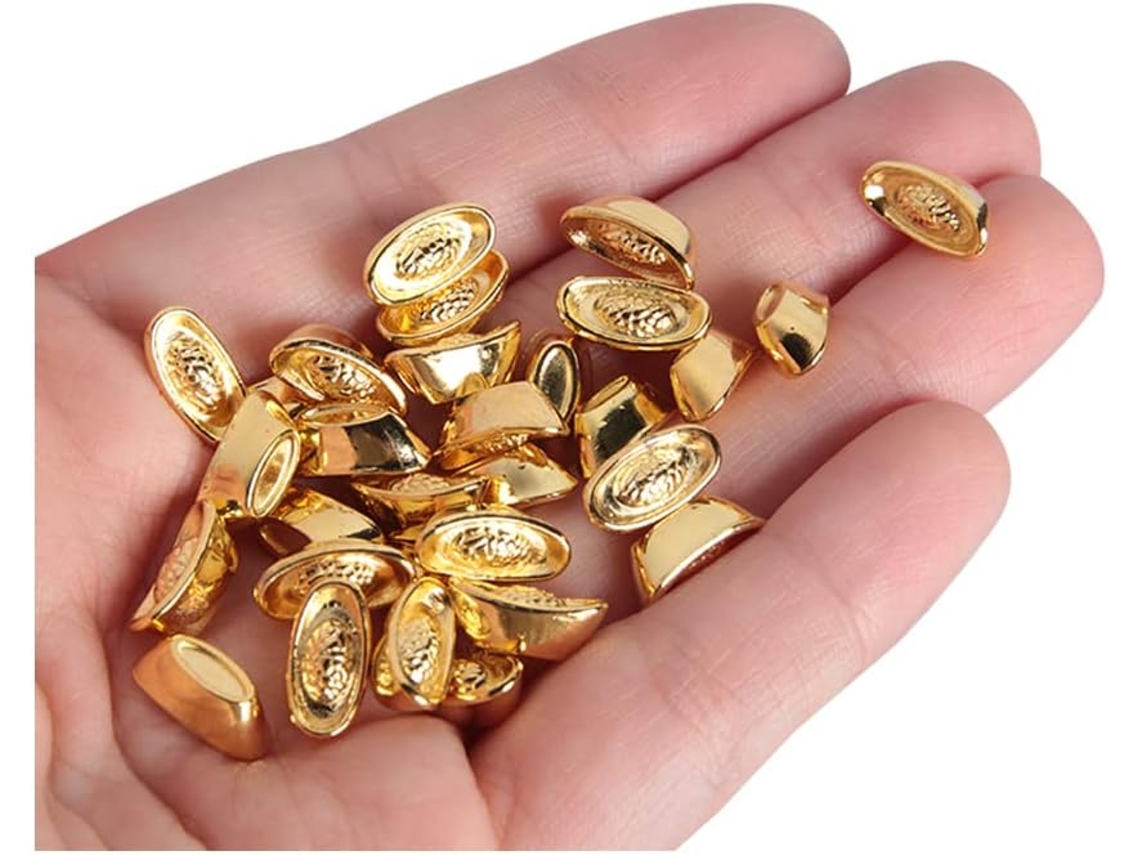 Conjunto De 30 Peças De Lingotes De Ouro Feng Shui Yuanbao Para Decoração, Atraindo Fortuna E Riqueza.