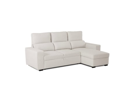 Sofá-Cama Chaise Longue BUDWING Harper Bege - 4 Lugares - 248,5x156x103 cm