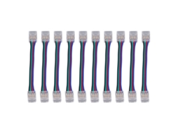 Rebe-kit De Conectores Para Tiras Led 4pin 10mm, Compatibilidade Forte, Acessórios Para Tiras Led, 10pcs