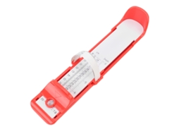 Medidor de pés de bebê, régua leve e precisa para medir o comprimento do calçado, calçado infantil, uso doméstico, vermelho