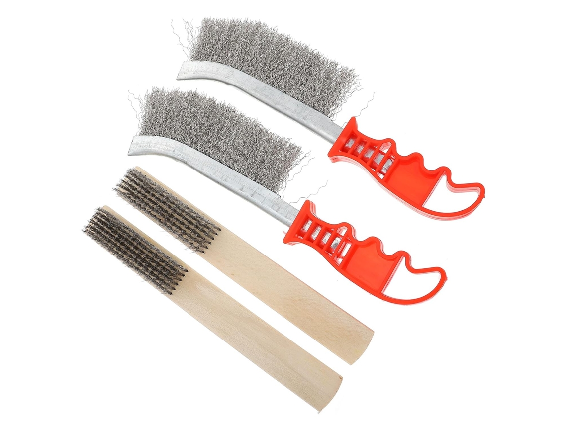 Conjunto De 4 Escovas De Aço Inoxidável E Antiferrugem De Alta Resistência