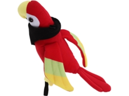 Pelúcia De Papagaio Pirata Com Bandana Preta, Acessório Leve Para