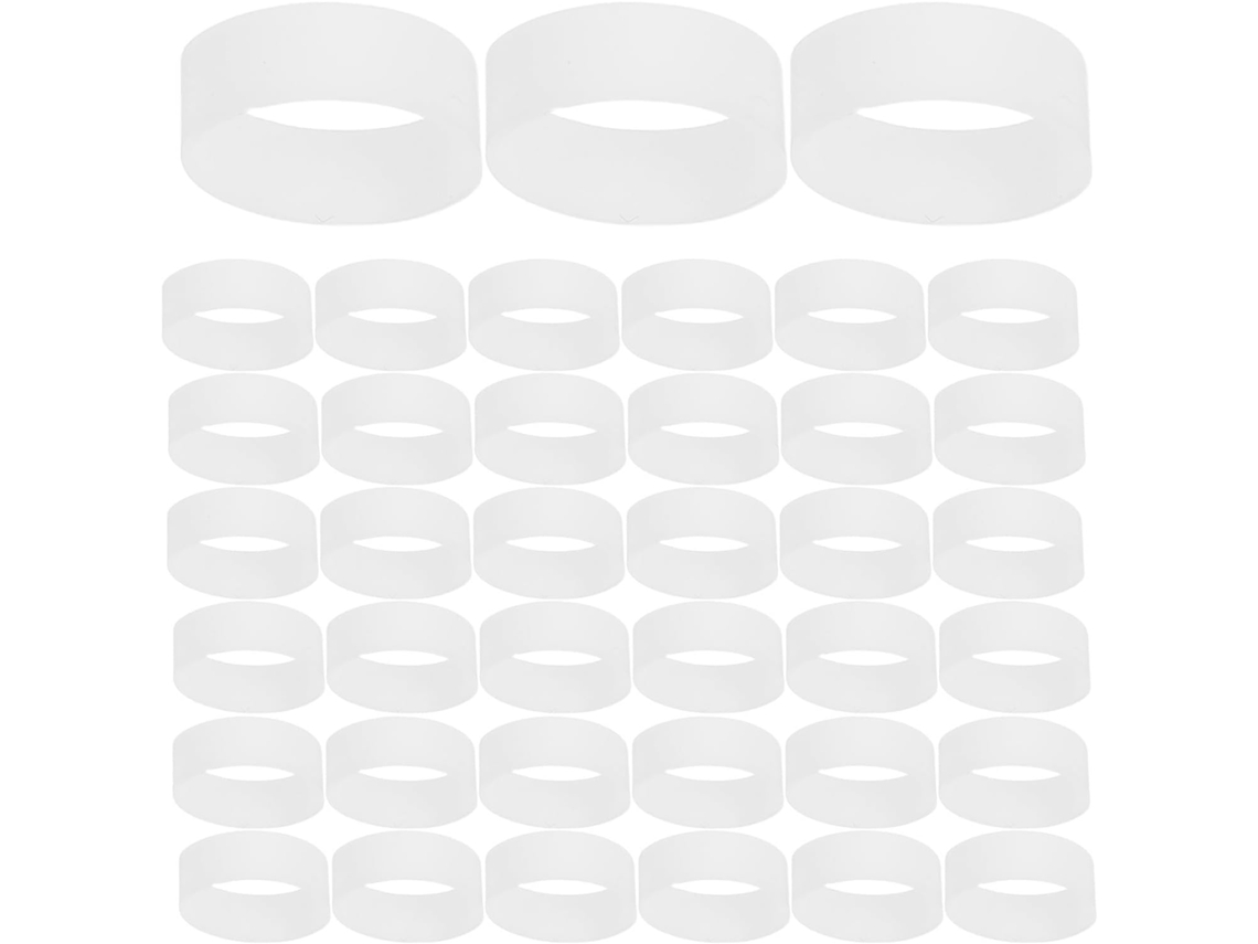 200 Abraçadeiras De Silicone Elásticas, Brancas