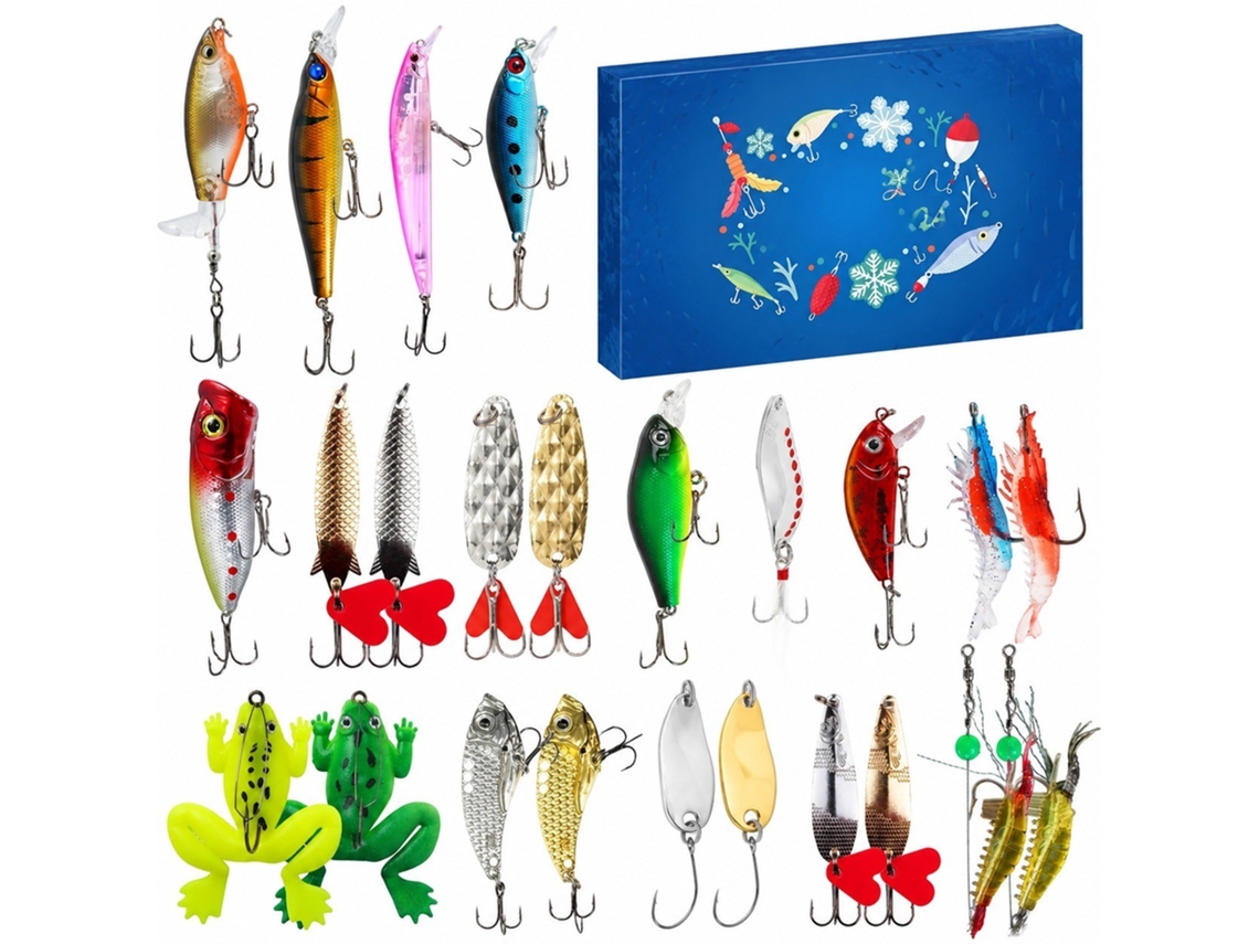 Calendário Do Advento Com Iscos De Pesca (azul)
