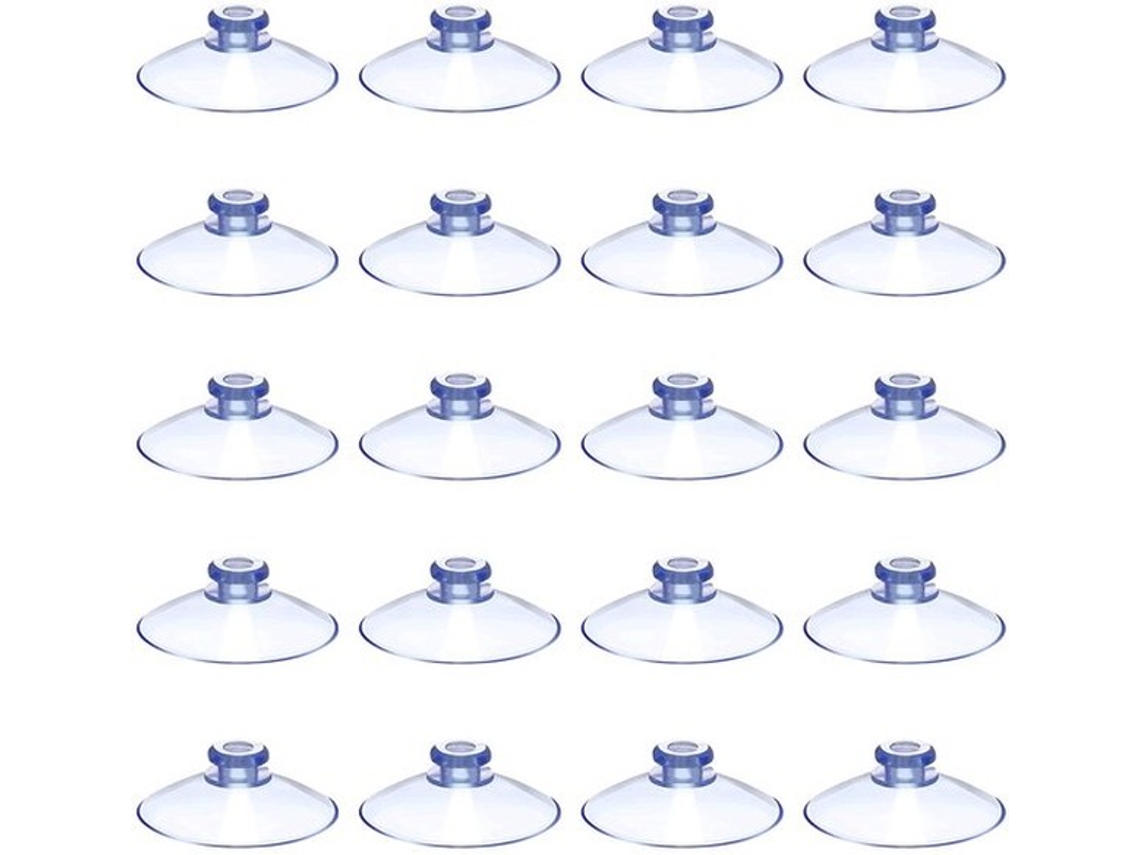 Zornelos De Vidro 20 Mm - Plástico Transparente - 20 Embalagens - Antideslizante - Para Vidro - Ideal Para Fixação Em Parede - Zornelos