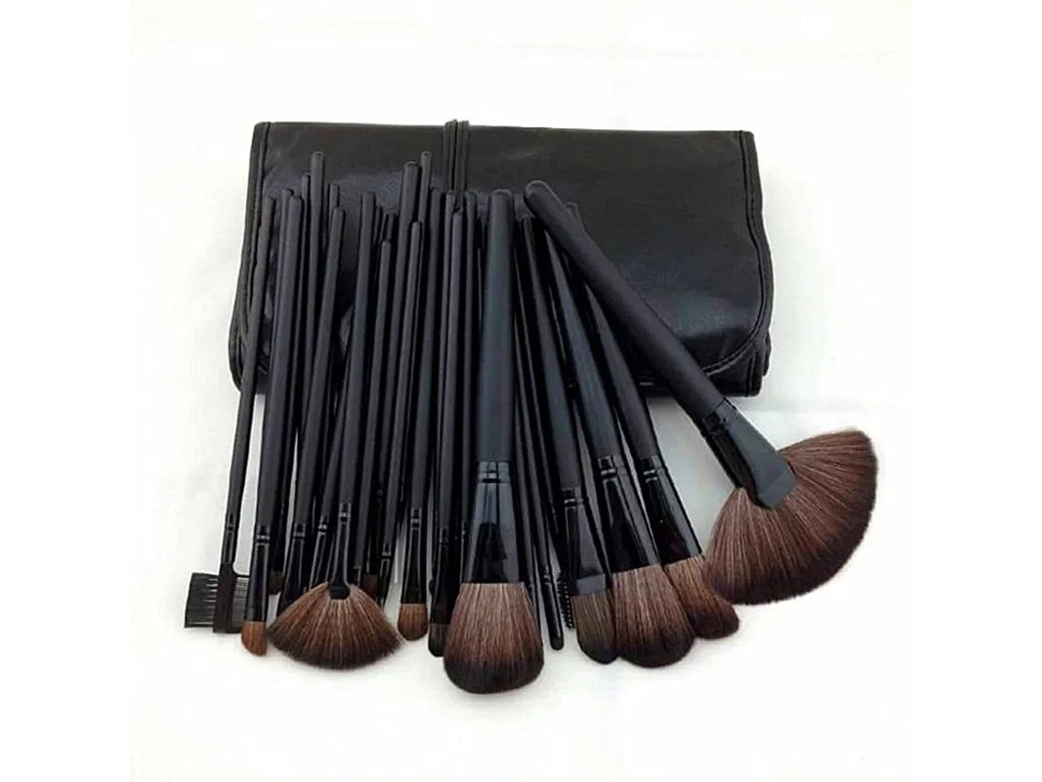 Conjunto de 24 Pincéis de Maquiagem Profissionais : Pincel para Sobrancelhas, Pincel para Base, Pincel para Sombra. MDUG (branco)