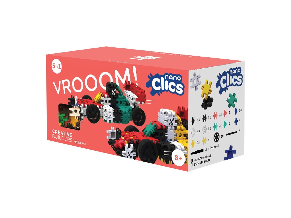 Conjunto De Construção Clics Nano Clics Creative Builders Com 250 Peças