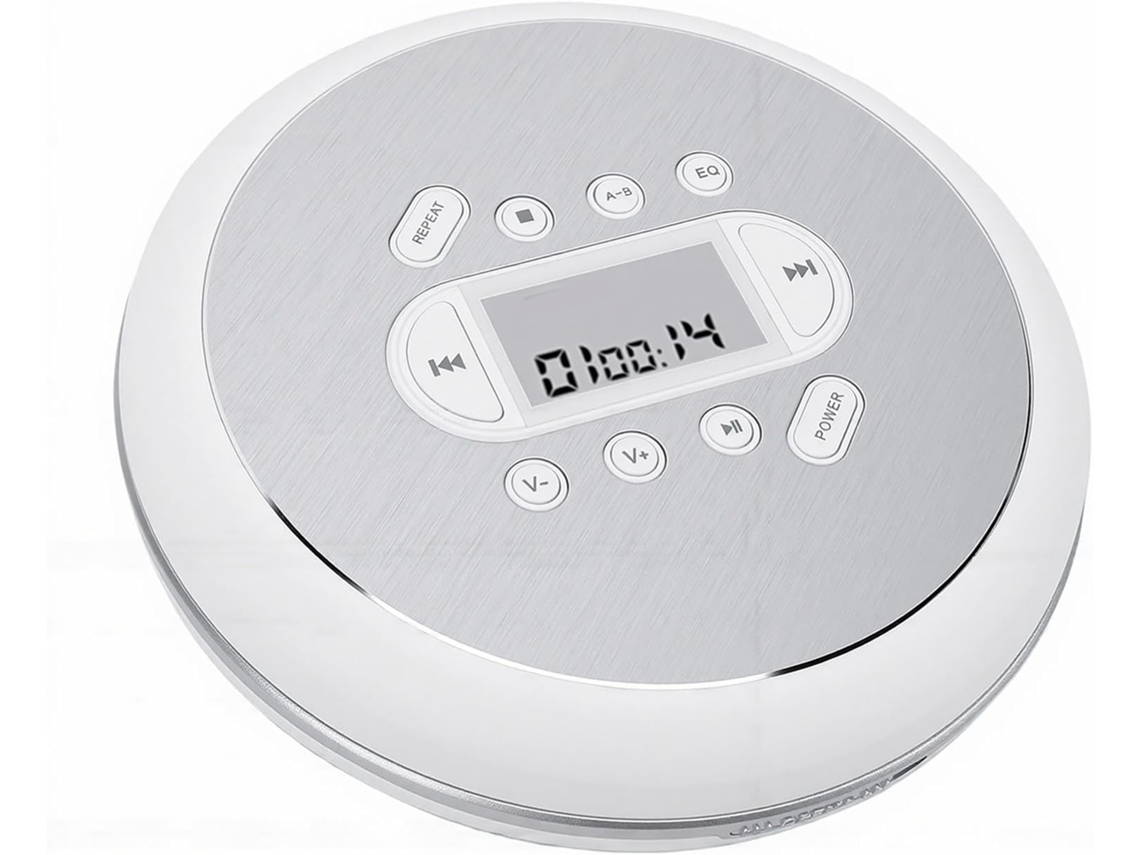 Leitor Cd Portátil Jectse Com Fones De Ouvido – Reprodutor De Música Com Anti-pulos De 60 Segundos