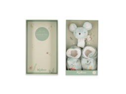 Conjunto De Presente Kaloo Para Bebês, Ratinho Pulseira E Pantufas Com Som.