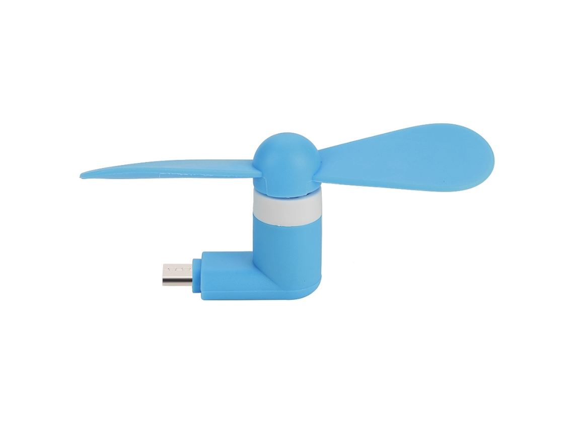 Mini Ventilador Usb Portátil Ultrasilencioso Con Conexión Micro Usb para Smartphones Android, Azul