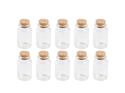 10Pcs Garrafa de Vidro de Cortiça ALLINLESS
