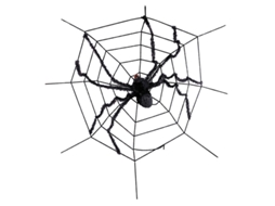 Adereço EUROCARNAVALES Teia De Aranha Com Aranha Gigante 180X180 Cm