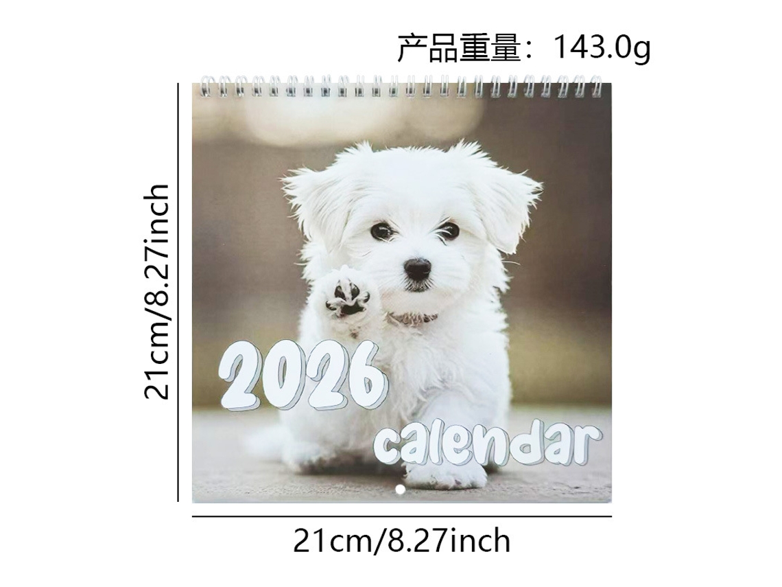 Calendário de Mesa Espiral A4, Calendário Interno A5, Calendário 2026 BRILVIBERA