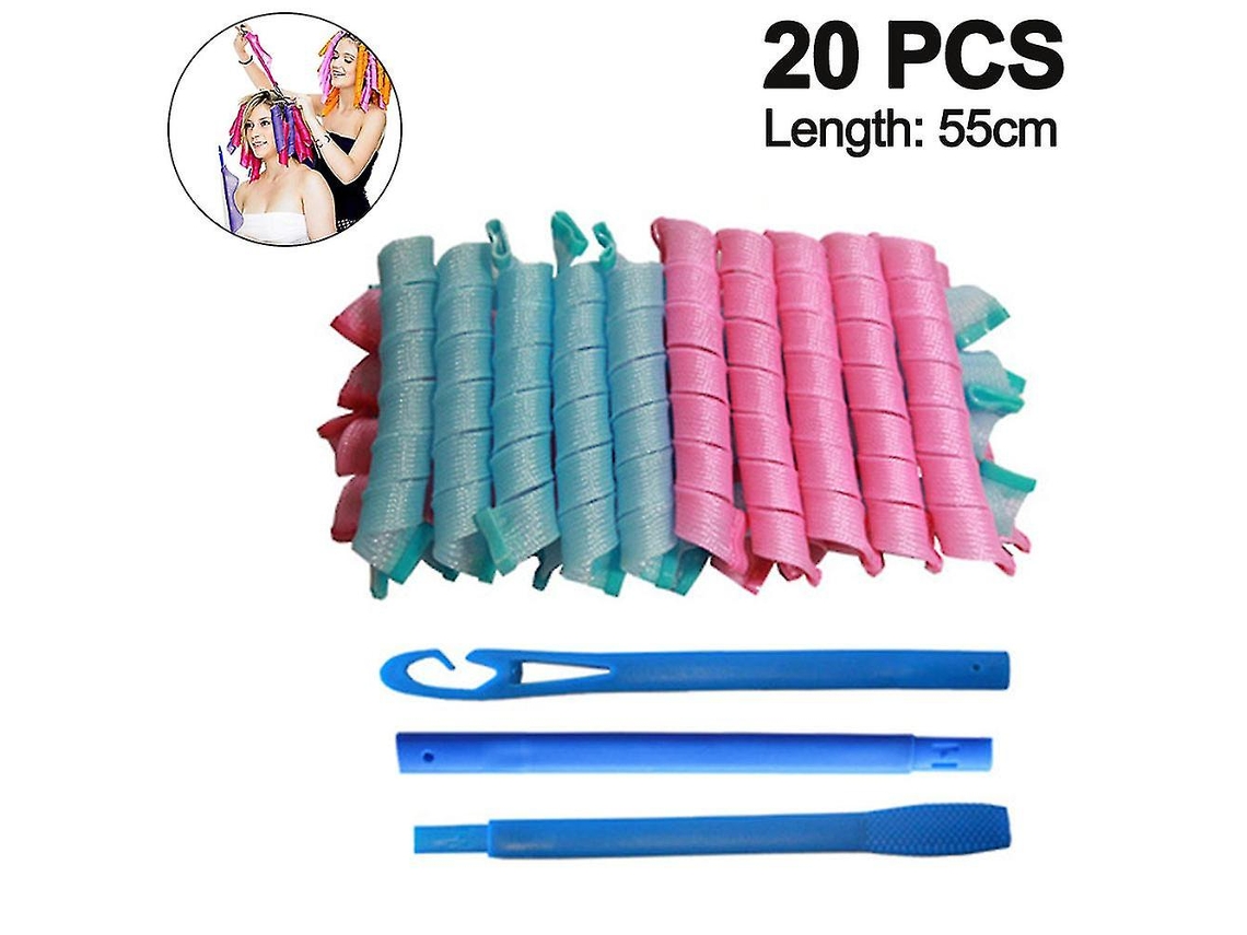 Kit Com 20 Rolos Mágicos Para Modelar Cachos No Cabelo, Faça Você Mesmo Sem Usar Calor (estilo 3)-aquaforge
