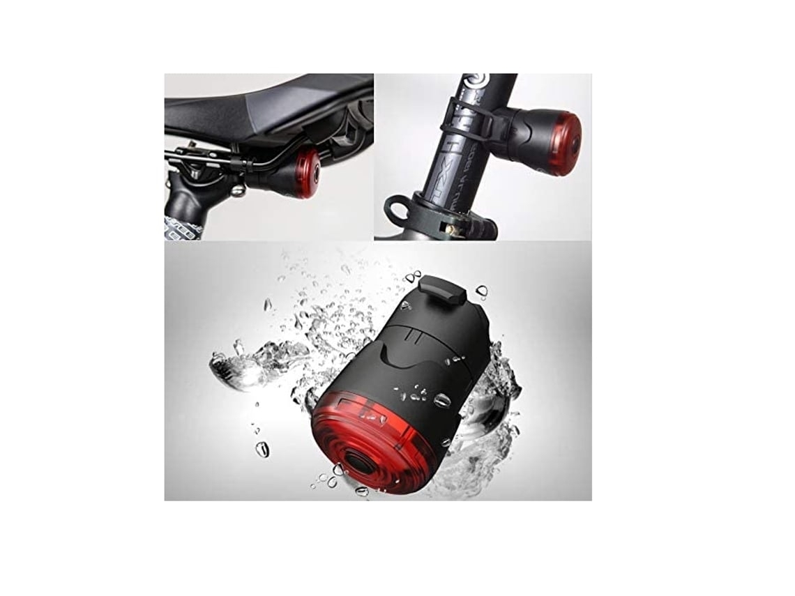 Farol Traseiro Inteligente para Bicicleta, Detecção Automática, Super Brilhante, Carregamento Usb Recarregável, Preto STELASPLEN