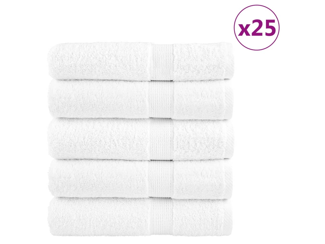 Vidaxl Toalhas De Banho Premium Solund 25pcs 70x140 Cm 600 Gsm Branco