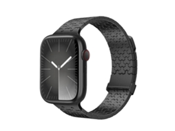 Bracelete para Apple Watch 42/41/40/38mm Metal com Formato de Coração Preta e Branca XIAOMOYU