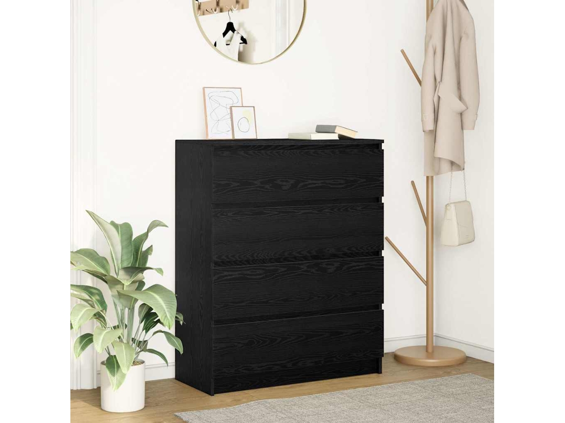 Aparador 80x35x99 cm Derivados de Madera de Roble Negro