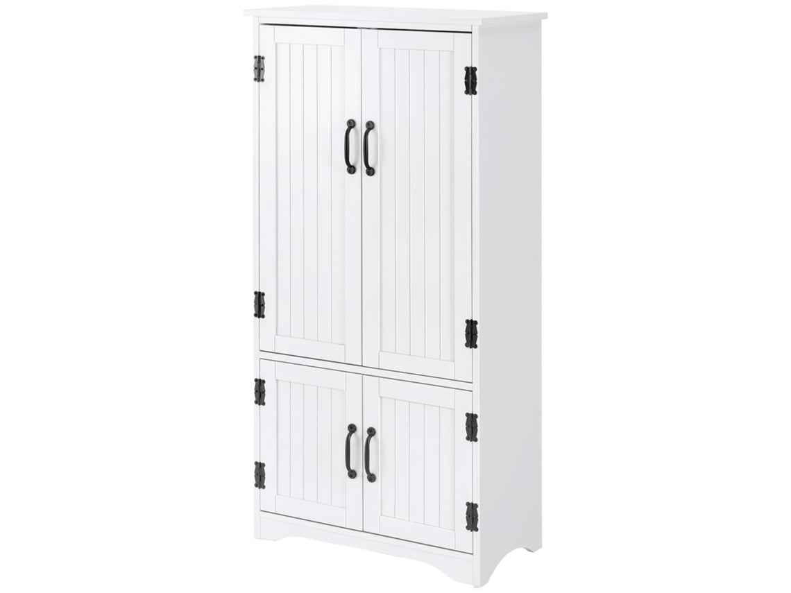 Armário de Cozinha VISTA rústico com 2 gavetas, 2 armários, prateleiras ajustáveis, preto