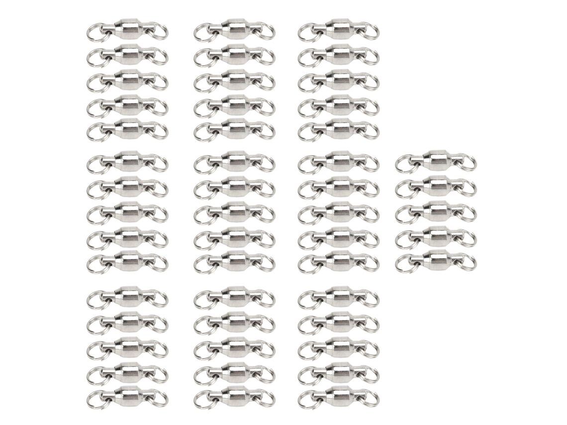 Conector Giratório Rolamento Aço Inox Pesca 50un