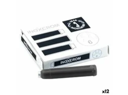 Fountain Pen Ink Refill Inoxcrom Preto 6 Peças 12 Unidades