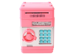 Walshlxq caja de Ahorro Infantil com Fechadura de Senha Simulação de Cofre Rosa para Crianças