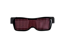 Óculos de LED inteligentes com conexão Bluetooth e aplicativo, óculos com iluminação de pixel dinâmica personalizada, decoração Natalina Recarre