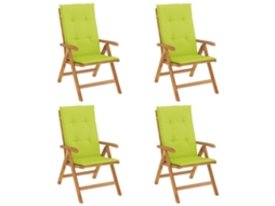Reclining Folding Chair, Reclining Folding Chairs Vidaxl Marrom Madeira (120 X 50 X 3 Cm)