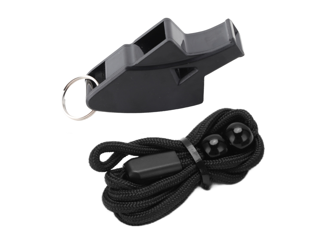 Apito De Golfinho Para Árbitros Durável Sonoro Claro Portátil Com Cordão Para Competições De Basquete Futebol Preto