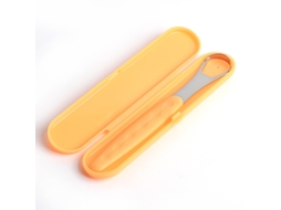 Raspador Lingual Em Abs Amarelo Da Marca Yuysan Limpeza Bucal Diária