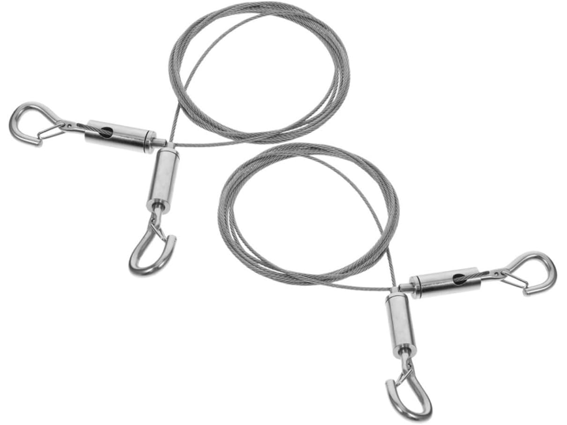 Kit Kallory com 2 ganchos de aço inoxidável reforçados e ajustáveis para pendurar quadros, espelhos e outros.