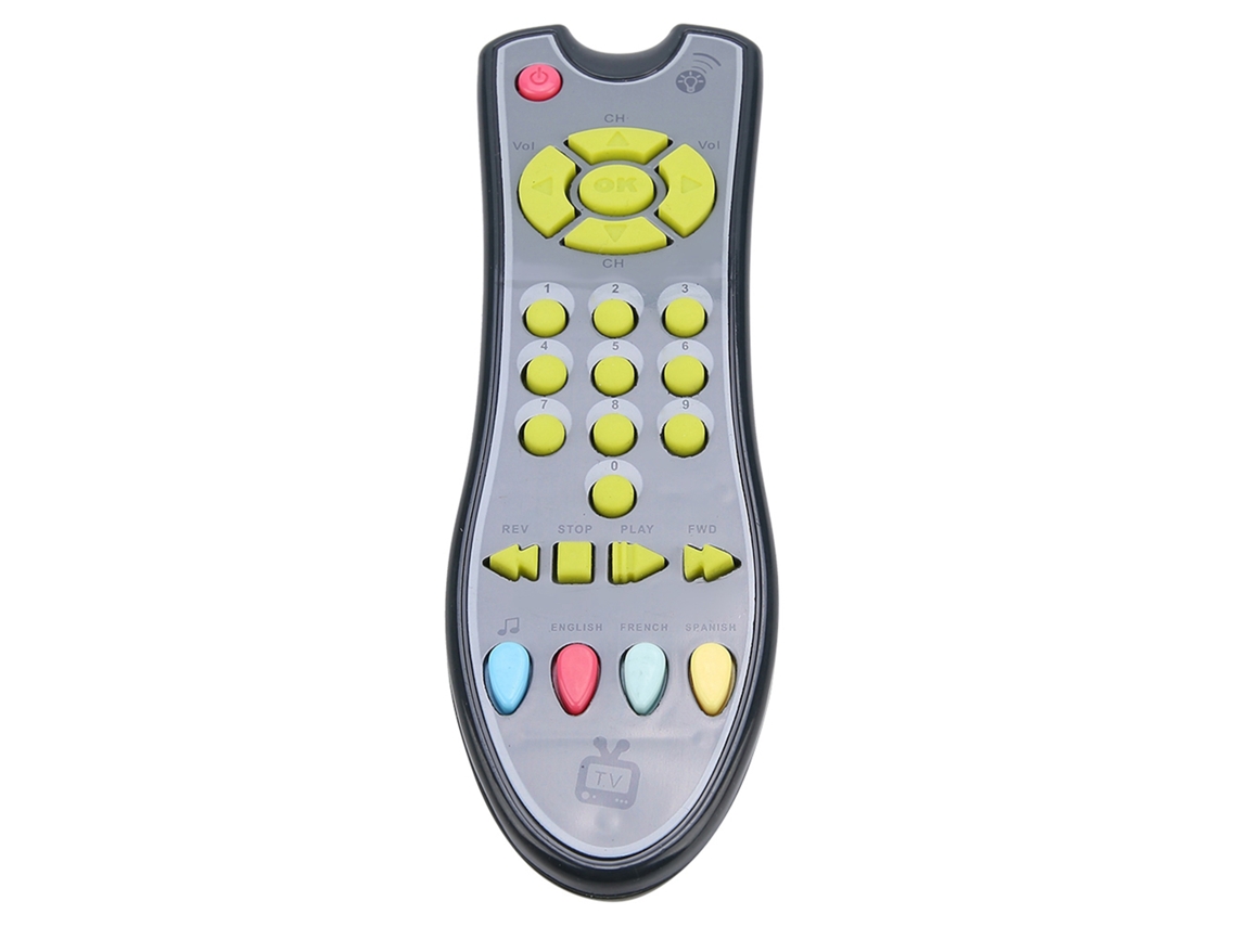 Ats controle Remoto Eletrônico para Bebês com Música e Aprendizagem de Números Brinquedo Educativo (cinza)