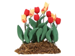 Primerox miniatura de Tulipa para Casa de Bonecas 1:12 Decoração Jardim Acessório de Resina