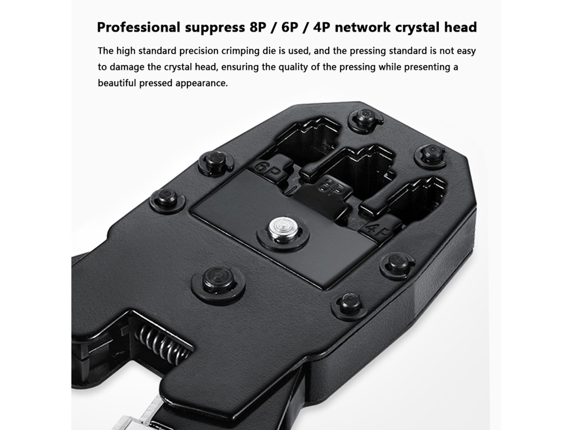Laxiscreed Kit De Ferramentas De Rede Para Testes Ethernet E Crimpagem De Cabos Com Mola