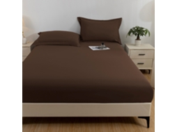 Protetor De Colchão Impermeável Czhhmart 100cmx200cm (com Par De Fronhas) Marrom