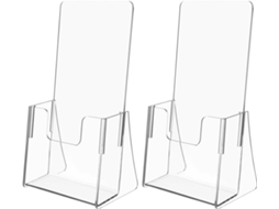 Suporte De Acrílico Transparente Galpada Para Brochuras E Revistas, Prateleira Compacta 208x 111x 82cm, Organizador