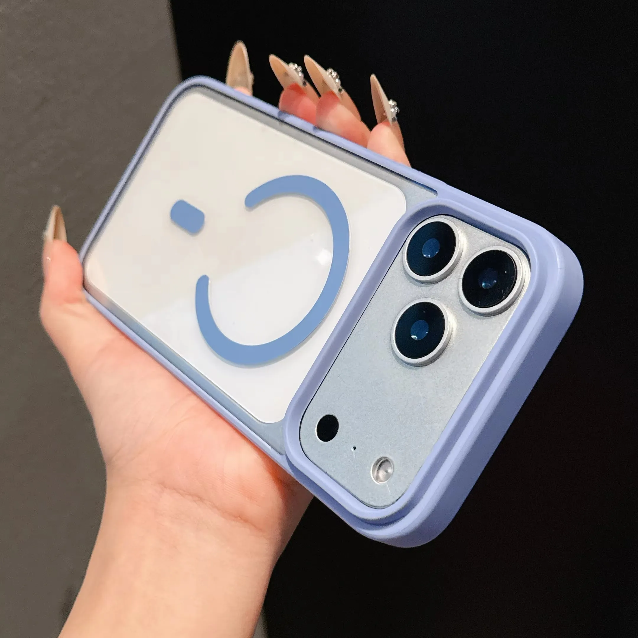 (azul Claro Para Iphone Air) Capa Protetora Magsafe, Capa Traseira Em Acrílico