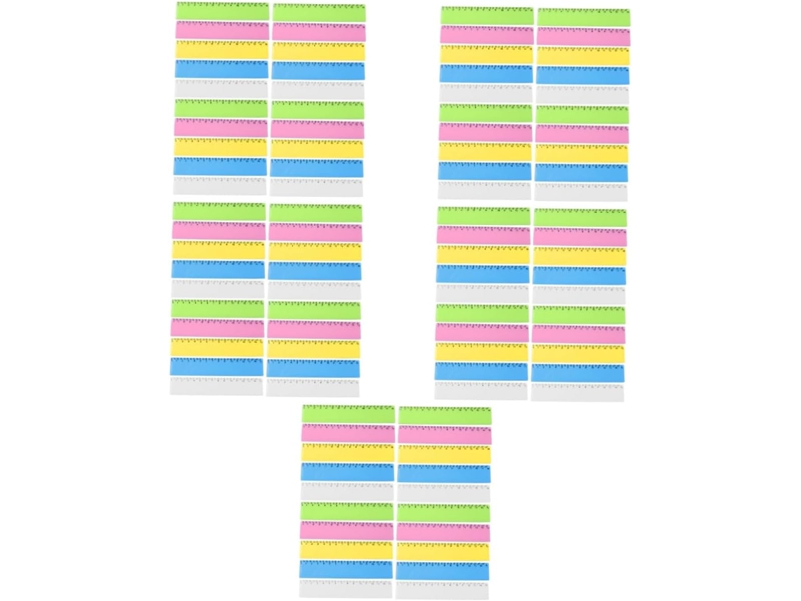 Shineofi Conjunto De 125 Réguas Coloridas Para Sala De Aula, Práticas