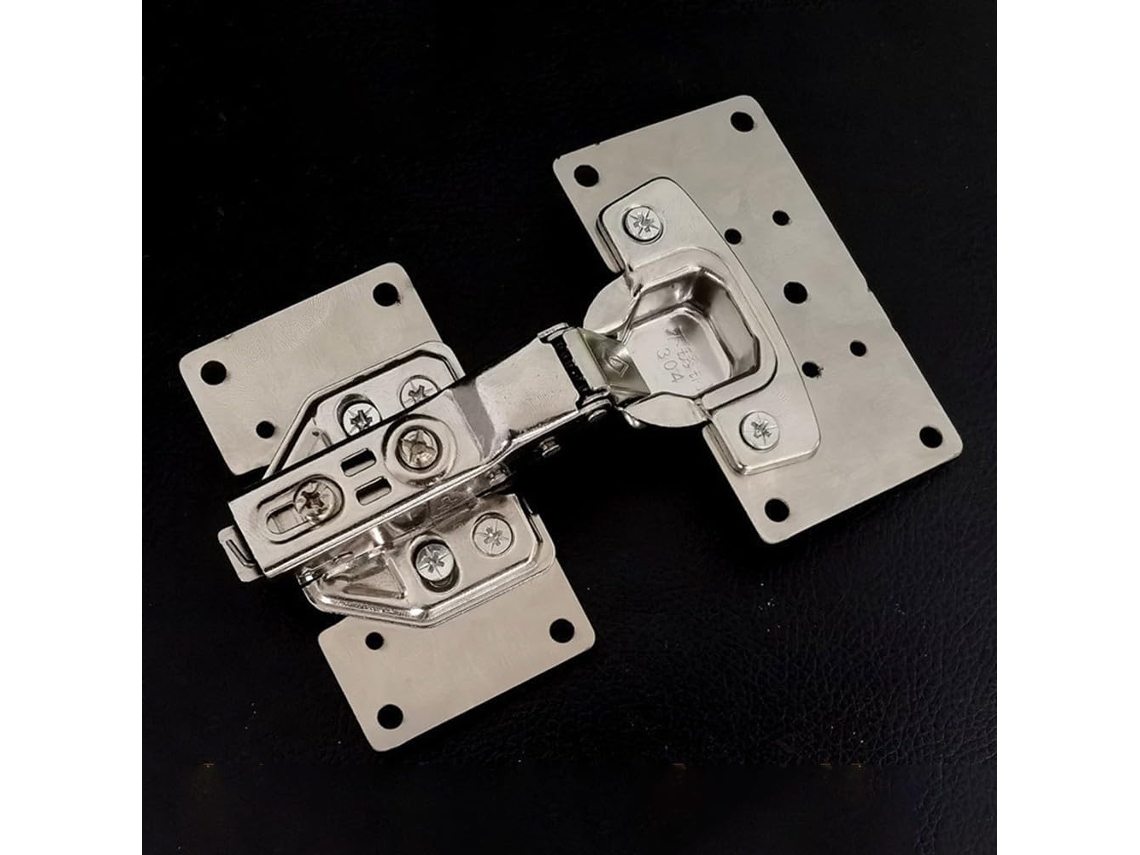 Placa De Reparo Dobradiça Armário Em Aço Inoxidável Fabuletta, Placa De Fixação Aprimorada Com Design Orifício Ampliado