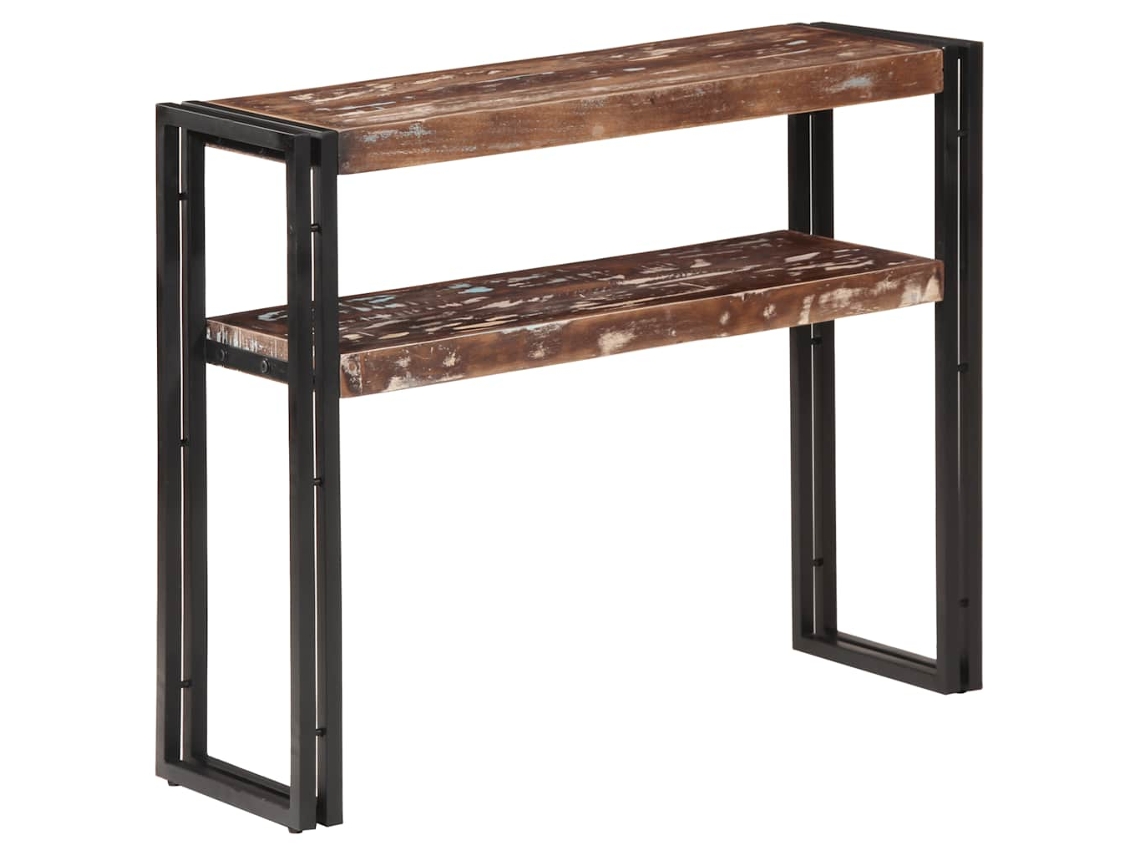 Vidaxl Mesa Consola 90x30x75 Cm Madeira Recuperada Maciça