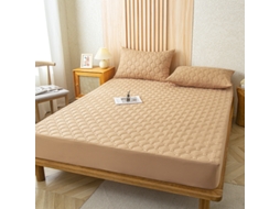 Protetor De Colchão Impermeável Czhhmart( Fitted Sheet) 200cmx220cm (com Par De Fronhas) Cáqui