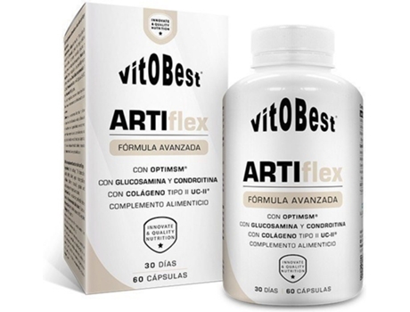 Suplemento Alimentar VITOBEST Artiflex Péptidos De Hidrolizado Uc Ii Mejora De La Salud Articular (60 Caps - Líquido)