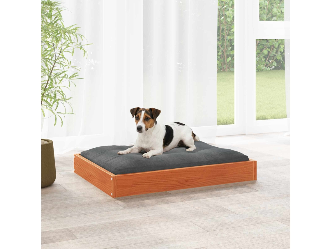 Vidaxl Cama Para Cachorro Marrom Cera 72 X 54 X 9 Cm